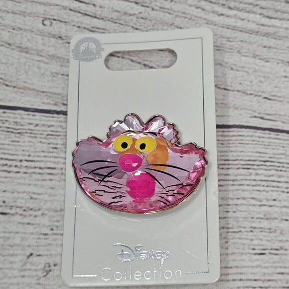 NEW! Disney Pin - Cheshire Cat Acrylic Sculpted Face - Picture 1 of 2
